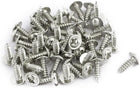 50pcs M3x10mm Stainless Steel Round Head Phillips Self Tapping Machine Screws w Washer