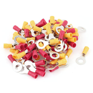 Connector Pre-Insulated Ring Terminal RV5.5-8 for AWG12-10 Wire with 100 Piece