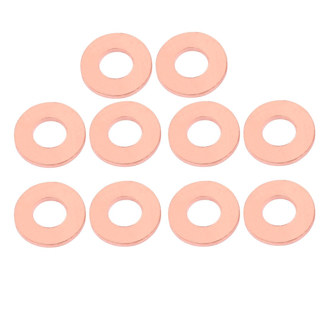 10pcs 18mm x 8mm x 2mm Flat Ring Copper Crush Washer Sealing Gasket Fastener