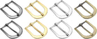 8Pcs Metal Roller Buckles, 30mm - 1.18" Rectangle Single Prong Belt Buckle Center Bar Replacement Buckles for Belt Leather Jeans Accessories (4Colors, 40mm)