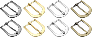 8Pcs Metal Roller Buckles, 30mm - 1.18" Rectangle Single Prong Belt Buckle Center Bar Replacement Buckles for Belt Leather Jeans Accessories (4Colors, 40mm)