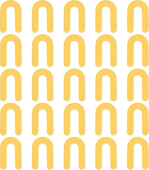 25Pcs Horseshoe Tile Spacers, 3/16 Inch U Shape Tile Shims, Plastic Shims for Leveling System, Ceramic Floor Wall Installation, Level Windows, Toilet, Yellow