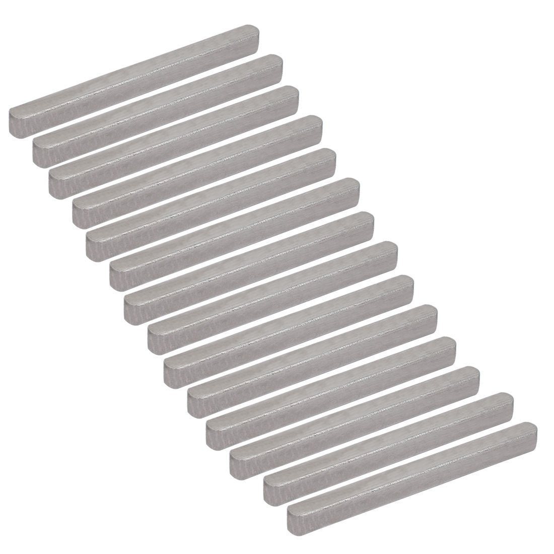 60mmx5mmx5mm Carbon Steel Straight Key Stock Keystock Gray 14pcs