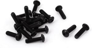6#-32 x 1/2" UNC Alloy Steel Hex Socket Button Head Screws Black 20Pcs