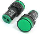 Plastic Housing LED Indicator Signal Lamp AC DC 110V 20mA 2pcs Green
