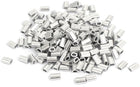 M1.5 Wire Rope Aluminium Ferrule Fittings Loop Cable Crimps 200 Pcs