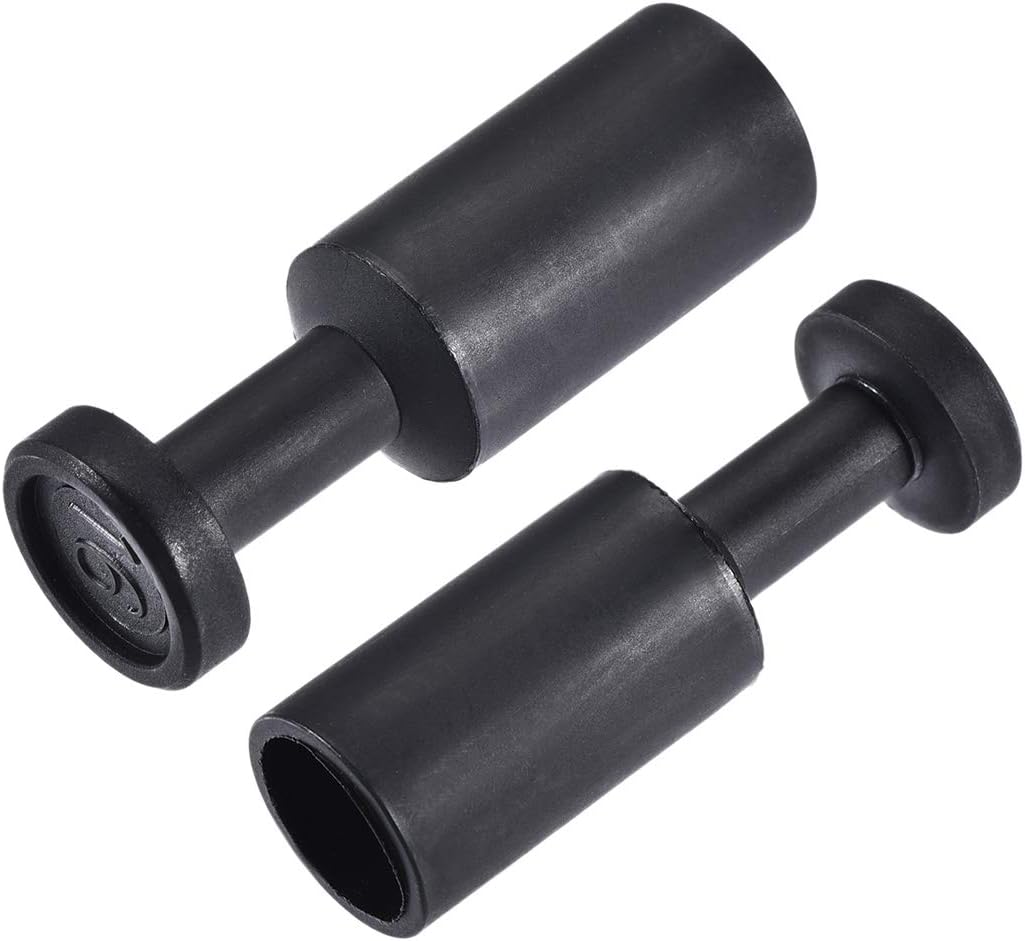 Push to Connect Fittings, Cap Style Pneumatic Blanking Plugs, Fit for 16mm Inner Dia. Air Hose Tube Pipe, Plastic, Black, Pack of 15