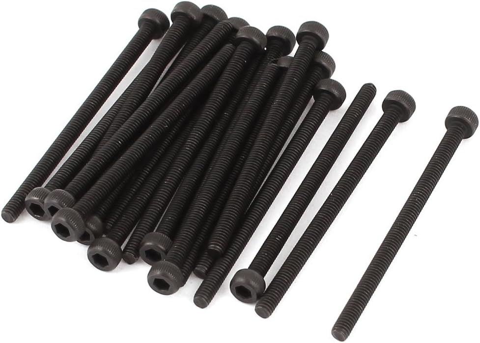 20 Pcs 12.9 Alloy Steel Hex Socket Head Knurled Cap Screw Bolt M2.5x40