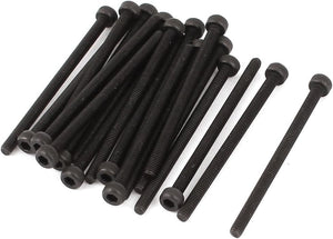 20 Pcs 12.9 Alloy Steel Hex Socket Head Knurled Cap Screw Bolt M2.5x40
