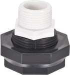 PVC Bulkhead Tank Adapter with Thread Pipe Fitting G1 Thread for Rain Buckets Water Tanks 1 Set