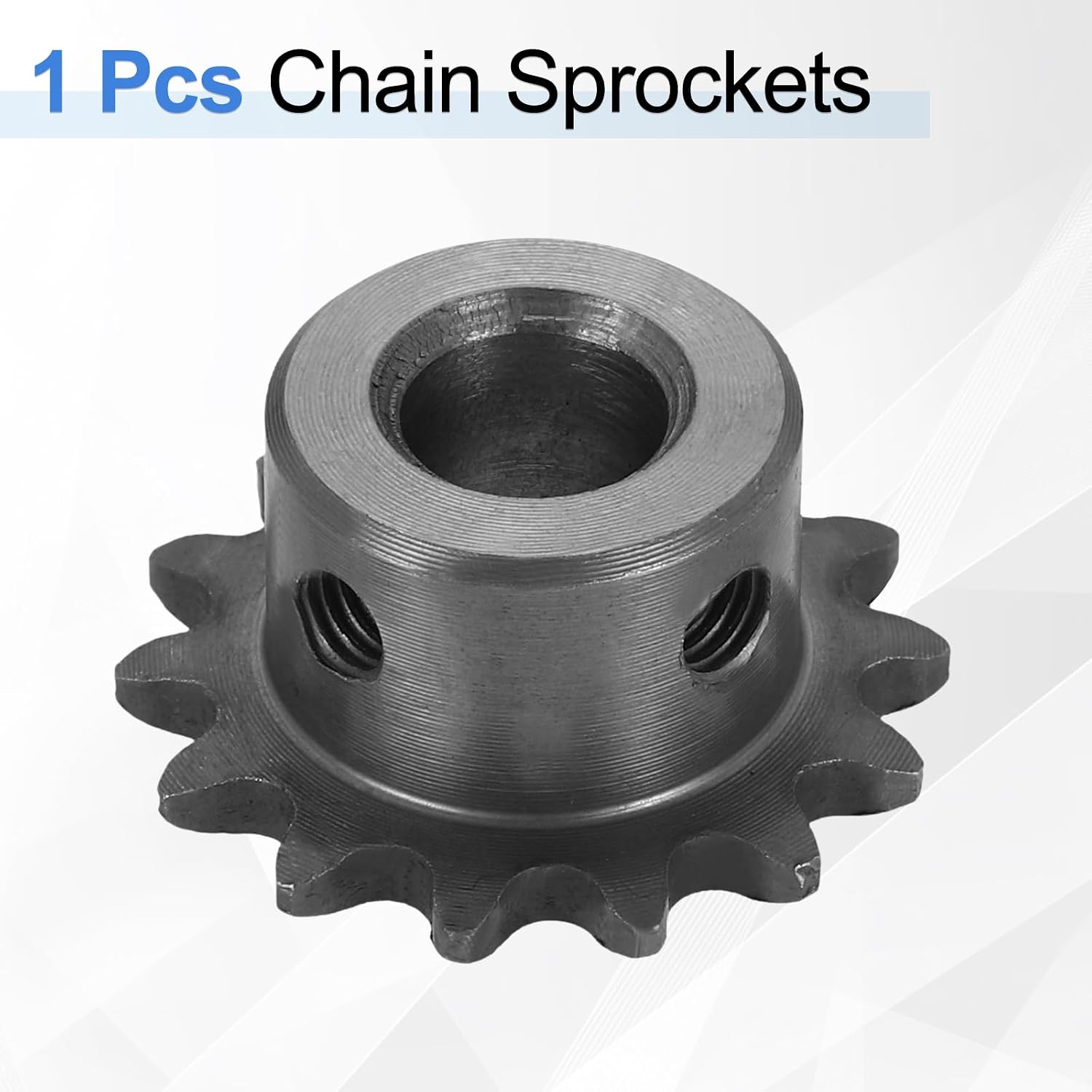 #25 Chain Roller Sprocket 10mm Bore 31.5mm OD, 14 Tooth C45 Carbon Steel ANSI Chain NO.25 Roller Sprocket Round Hole Without Surface Finished for ISO 04C Chain