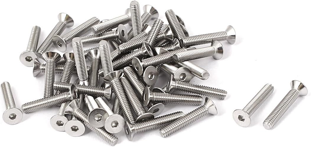 M2.5x14mm Hex Socket Flat Head Countersunk Bolts Screw 50pcs