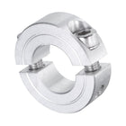 Double Split Clamp-On Shaft Collar for 3/4" Shaft, Two-Piece Clamping Collar, 1-1/2" OD, 1/2" Thickness, Aluminum Alloy Set Screw Split Collar Clamp