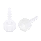 Polypropylene Hose Barb Fitting Coupler, 4mm Barb x G1/8 Female Thread Pipe Adapter, Translucent 2Pcs