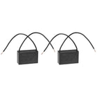 Ceiling Fan Capacitor CBB61 7uF 250V AC 2 Wires Metallized Polypropylene Film Capacitor 47x29x18mm for Electric Fan Pump Motor Generator 2Pcs