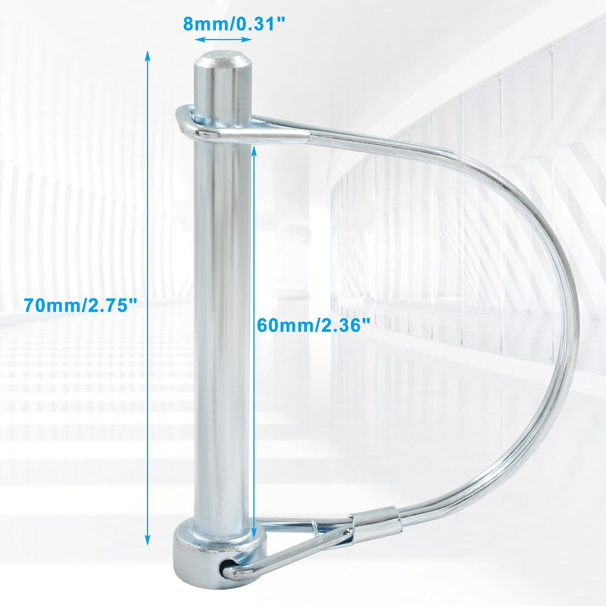LinkMejor Rundskaftslåsepin, 5/16" x 2-3/4", 10 stk