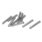 Compression Spring,304 Stainless Steel,3mm OD,0.5mm Wire Size,20mm Free Length,Silver Tone,10Pcs