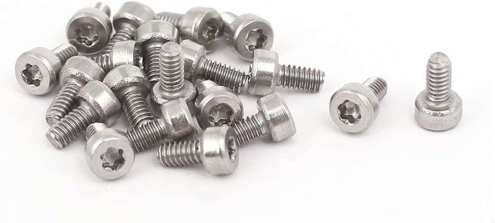 M2x4mm T6 Torx Drive 304 Stainless Steel Torx Socket Head Cap Screw 20pcs