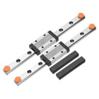 2pcs MGN9 150mm Linear Guide Rail with 2pcs MGN9H Sliding Carriage Block Bearing Steel and 2pcs Plastic Mini MGN12 Linear Guide for DIY 3D Printers and CNC Machine, Silver