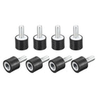 Rubber Mounts 12pcs M4 Male/Female Vibration Isolator Shock Absorber D10mmxH8mm, for Garage Motor Air Compressor Car Boat Bobbins