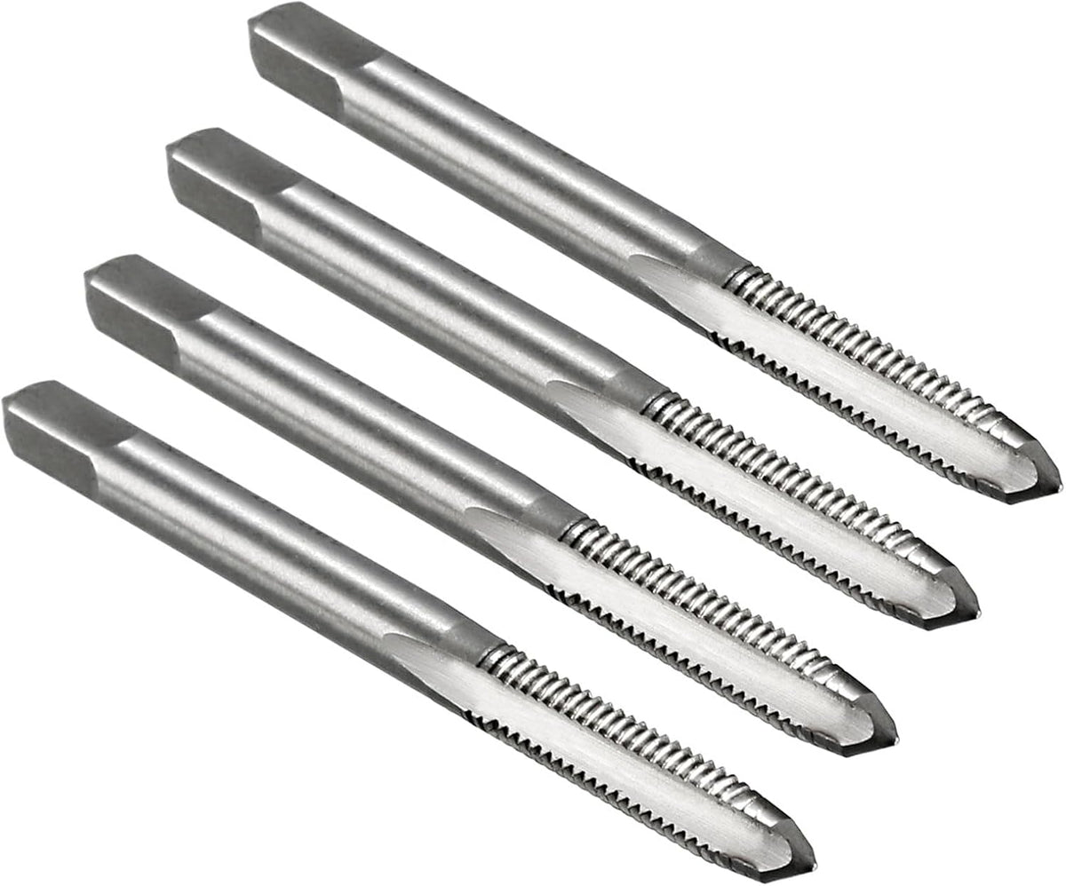 4pcs Metric Thread Taps M5 x 0.8 H2 High Speed Steel Straight Flutes Machine Screw Taps Threading Tapping Repair Tools
