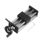 200mm Effective Stroke Length Manual Sliding Table, Double Optical Axis Slide Rail, Acme Thread TR12X7, 12mm Diameter 4mm Pitch, 1 Start, Moved 4mm/Cycle, for CNC Machine