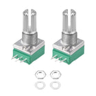 Potentiometer B20K Ohm Variable Resistors Single Turn Rotary Carbon Film Taper RV097NS 2pcs