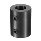Shaft Coupling 3/4" Bore, 1-1/2" OD, 2" Length, Black Oxide Plated Steel Rigid Coupling, Motor Wheel Coupler, (2 Set Screws)