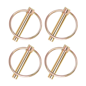 4 Pack Lynch Pin Heavy Duty 3/8x1-3/4 inch Trailer Gate Pin Locking Pin Lawn Tractor Hitch Pin Ring Handle Trailer Coupler Pin Durable Secure Fasteners for Trailers Trucks Agricultural Equipment (3/8)