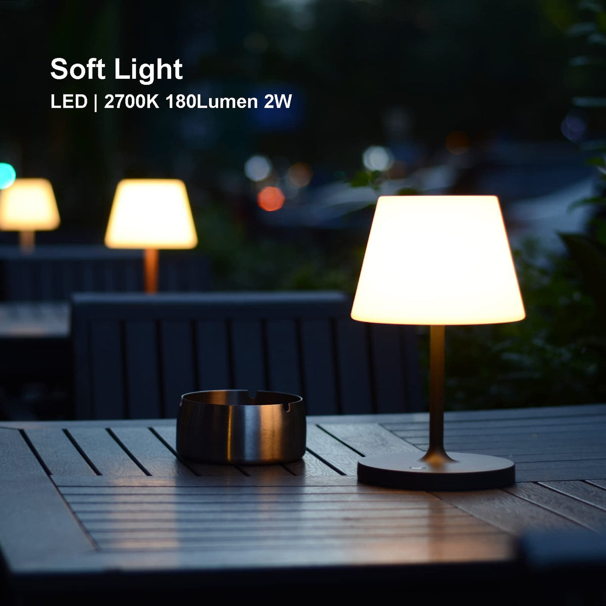 LinkMejor Lampu Luar Ruangan Dapat Dikembalikan Daya, IP44 Tahan Air Sentuh Diminum LED