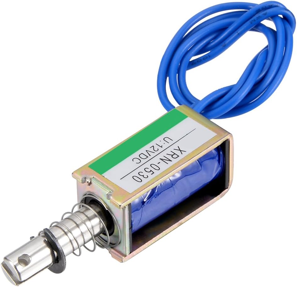 DC 12V 5.1N 10mm Stroke Pull Type Open Frame Solenoid Electromagnet XRN-0530