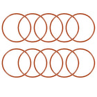 Silicone O-Ring, 48mm OD, 44mm ID, 2mm Width, VMQ Seal Rings Gasket, Red, Pack of 10