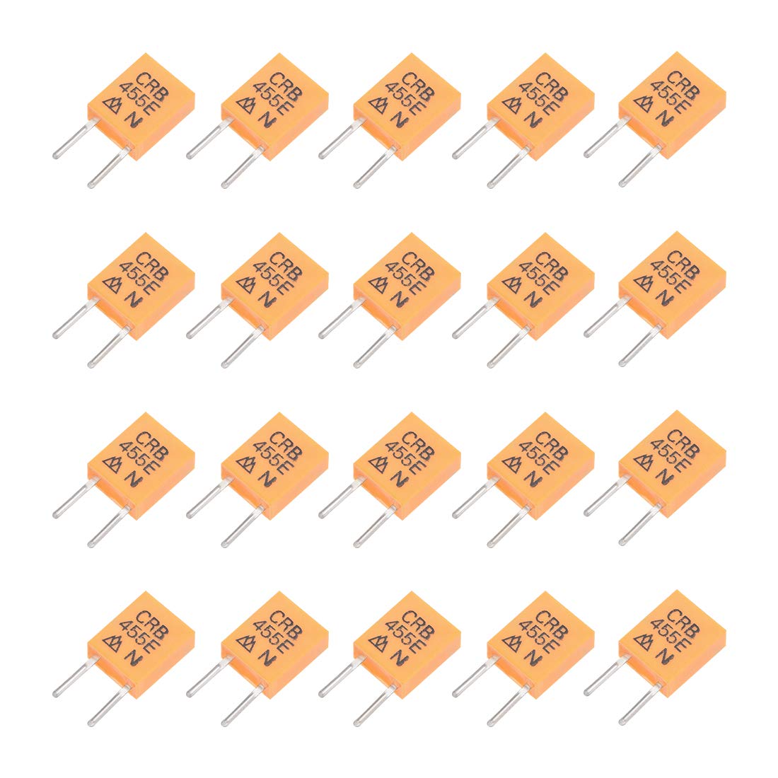 Ceramic Resonator Crystal Oscillator 455KHz 2 Pins DIP, Orange 20 Pieces