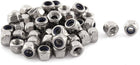 M4x0.7mm Metric Stainless Steel Nylon Insert Lock Hex Nuts 50pcs