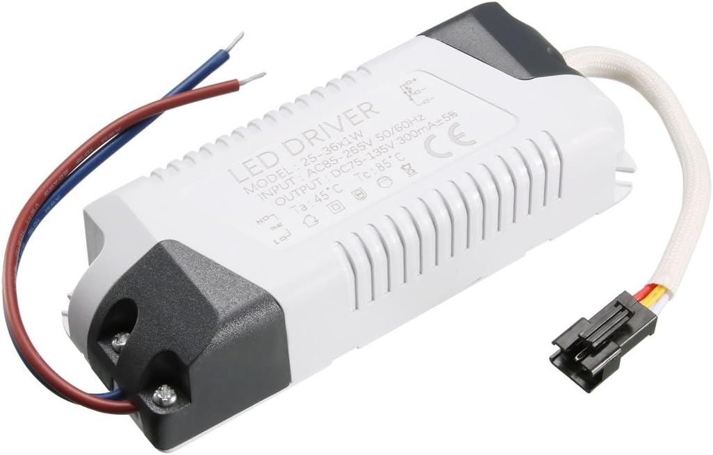 LED Driver 25-36W Constant Current 300mA High Power AC 85-265V Output 75-135V External Power Supply LED Ceiling Lamp Rectifier for Double-colored Light Transformer
