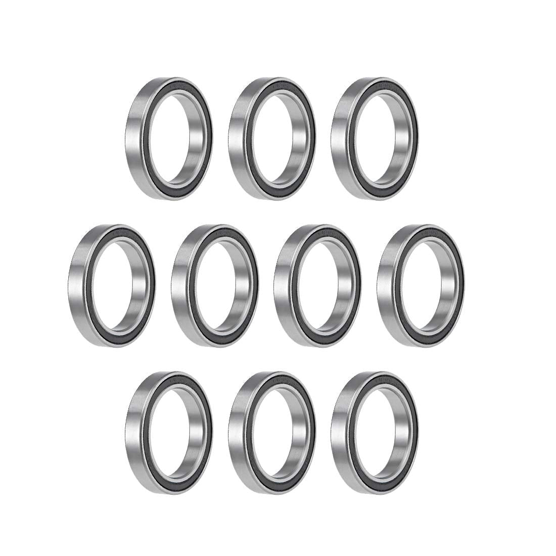 6806-2RS Deep Groove Ball Bearings 30mm Inner Dia 42mm OD 7mm Bore Double Sealed Chrome Steel Z2 10pcs