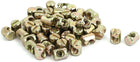 M5x10mm Yellow Zinc Plated Cross Dowel Slotted Barrel Nuts 50pcs