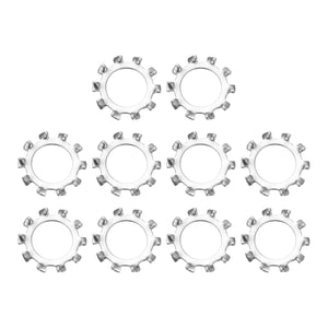 10Pcs 1/2 External Tooth Lock Washer, 304 Stainless Steel Multi-Tooth Star Washer Locking Fastener, Silver Tone