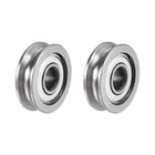 U604ZZ Deep U Groove Ball Track Guide Bearing 4x13x4mm Double Metal Shielded (GCr15) Chrome Steel Bearing 2pcs