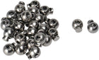 LinkMejor 25pcs Plastic Cord Lock Stopper End Spring Stop Toggle Fastener Stopper Rope End for Drawstring Clothing, Shoelace, Bag, Camping Silver Black