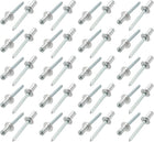 40 Pcs 6.4mm x 13mm Aluminum Open End Large Flange Blind Rivets
