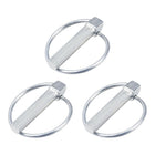 3Pcs 7/16" x 2-3/8" Linch Pin with Ring, Trailer Pins Assortment Kit for Boat Kayak Canoe Trailer Tractor Trolley, Silver