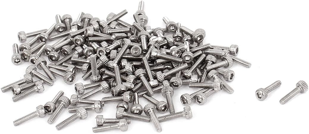 M1.4x6mm 0.3mm Pitch Hex Key Socket Head Cap Screw Bolts 100pcs