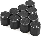 10Pcs 6mm Inner Dia Aluminum Alloy Potentiometer Control Volume Rotary Knob Cap