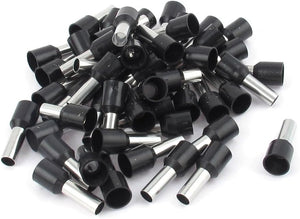 50 x Insulated Ferrule Terminal Wire Connector Black E10-12 8AWG 10mm2