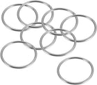 201 Stainless Steel O Ring 80mm(3.15") Outer Diameter 5mm Thickness Strapping Welded Round Rings 8pcs