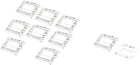 LinkMejor Ribbon Bow Knot Metal Square DIY Decor Rhinestone Buckle Slider 16 x 16mm 10pcs