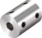 6mm to 8mm Bore Rigid Coupling 25mm Length 20mm Diameter Aluminum Alloy Shaft Coupler Connector Silver 2pcs