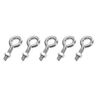 5 Pack Eye Bolts, M5 x 16mm 304 Stainless Steel Threaded Eyebolt Silver Eye Hooks with Nut for Hanging or Securing Cables