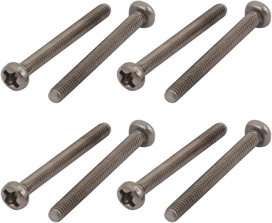 8 Pcs M2x20mm Thread Phillips Drive Pan Head Titanium Screw